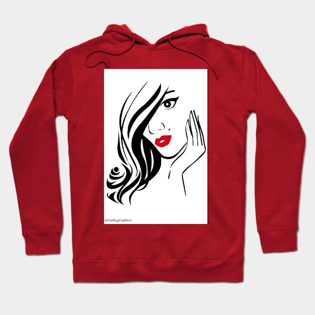 Thinking beauty Hoodie by CathyGraphics